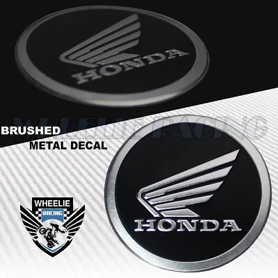 $9.88 • Buy Brushed Aluminum 2.25  3d Honda Metal Badge Logo Emblem Fender Sticker Decal