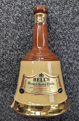 Bells Blended Scotch Whisky Wade Ceramic Bell Shape Bottle 75cl Retro • £11.99
