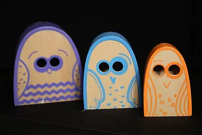 P’kolino Nesting Toys Wooden Wood Owls - Set Of 3 • $16.99