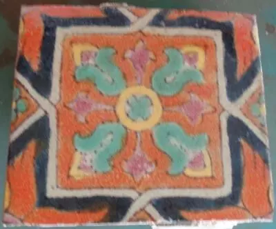 Antique Hand Painted Davies & McDonald Tile Company 5  Tile - GDC - Moorish • $59.99