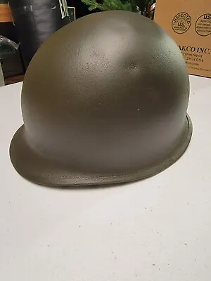 Vintage US Army M1 M-1 Helmet Combat Military Green Rear Seam Swivel Bale • $24.04