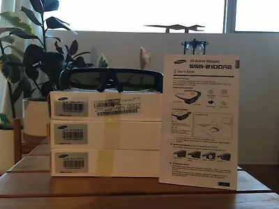 BNIB 2x SAMSUNG SSG-2100AB 3D ACTIVE GLASSES TV • $49