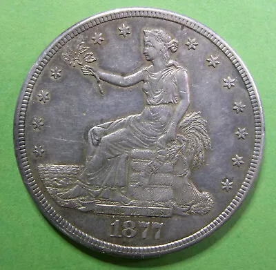 1877-S Trade Dollar AU Nice Problem Free  JR • $213.50
