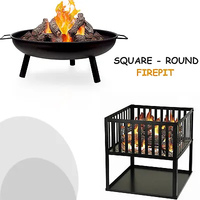 £17.39 • Buy Outdoor Fire Pit Garden Fire Pit Camping Patio Heater Large Log Burner Bbq