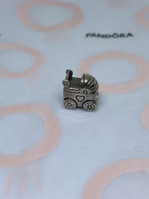 Genuine Pandora New Baby Carriage Pram Buggy Charm ALE 925 #792102CZ • £15.99