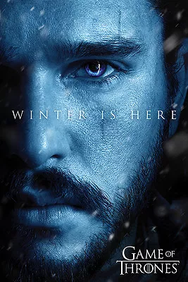 Game Of Thrones Winter Is Here Jon Snow Stark Poster 91.5 X 61cm 100% Official • £7.20