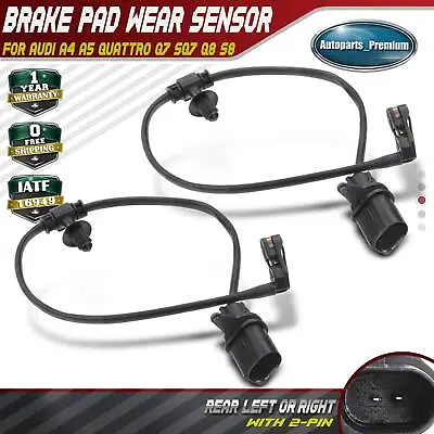 2x Rear Disc Brake Pad Wear Sensor For Audi A4 A5 Quattro Q7 SQ7 Q8 S8 RS5 S4 S5 • $9.99