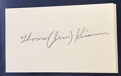 Thomas “ Jim “ Kinsman Signed 3x5 Index Card Autographed Military Medal Of Honor • $10