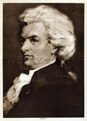 MUSIC Wolfgang Amadeus Mozart Lovely 1913 Antique Print • $29.95