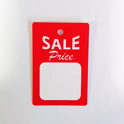 1000 All Purpose Small Red White Sale Price Unstrung Coupon Merchandise Tags • $18.95