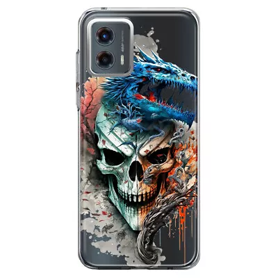 Case For Motorola Moto G Stylus 5G 2023 Fantasy Blue Dragon Dream Skull • $12.74