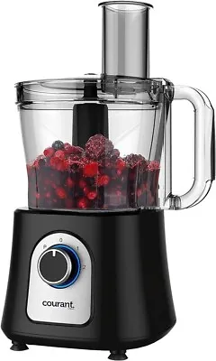 Courant Food Processor Large 12-Cup Bowl 800W Motor Stainless Steel Blade-Black • $53.97