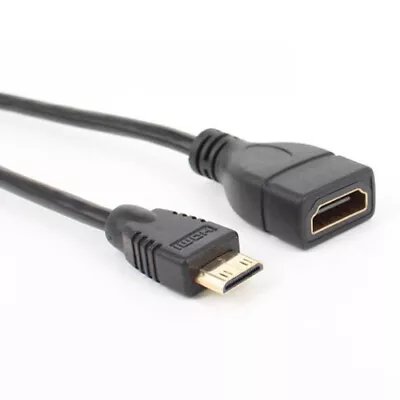 Mini HDMI ( Type C ) Male To HDMI (Type A ) Female Extension Adapter Cable • $7.95