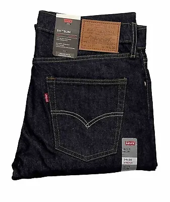 Levi's 511 Men's Slim FIT Dark Blue Jeans Brand New (All Sizes) • £33.99