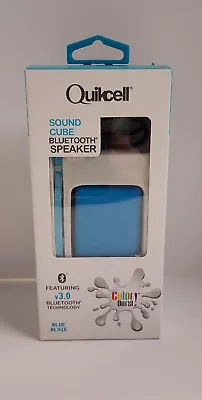 Quikcell Sound Cube Bluetooth Speaker Universal Music Portable V3.0 Blue Blaze • $8.99