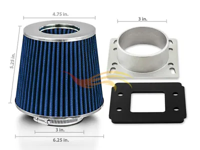 AIR INTAKE MAF Adapter +BLUE FILTER For 86-92 Toyota Supra NA 3.0 I6 • $19.79