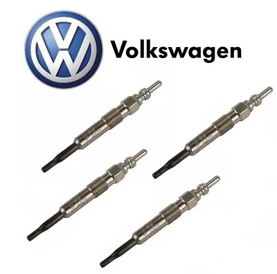 4x New OEM VW Golf Jetta Beetle 1.9 TDI Diesel BEW BHW STEEL 5V Glow Plug SET • $75