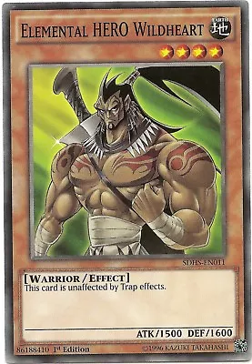 £1.25 • Buy Elemental HERO Wildheart SDHS-EN011 Common Yu-Gi-Oh Card 1st Edition New