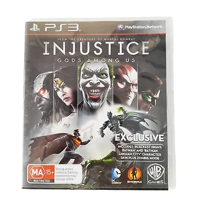 Injustice Gods Among Us Ps3 Complete With Manual VGC Free Postage • $15