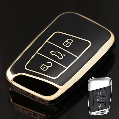 3Button TPU Key Ring Case Cover For VW Passat Jetta Skoda Superb A7 Kodiaq  2023 • $6.89