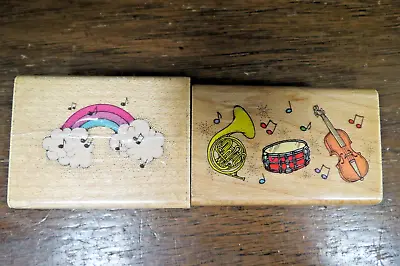 2 Vintage Hero Arts Rubber Stamps Music Themed 1990 & 1991 • $4.99