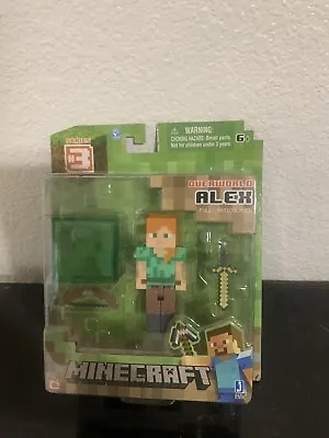 Alex Action Figure Slime Block Sword & Bow Minecraft Series 3 Complete Set • $20