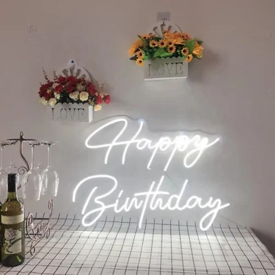 £19.67 • Buy Custom LED Happy Birthday Neon Sign Personalized Signage Light Bespoke Lighting