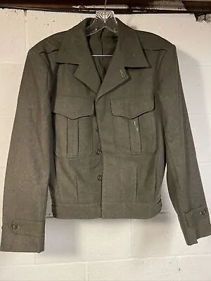 1941 WW2 USMC Uniform Jacket Ike Wool Marines Coat Military Soldier Vtg 38L • $24.99