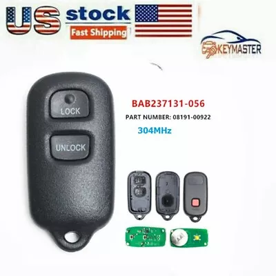 BAB237131-056 REPLACEMENT Remote Car Key FOB For Toyota 1995-2006 3BUTTON • $13.44