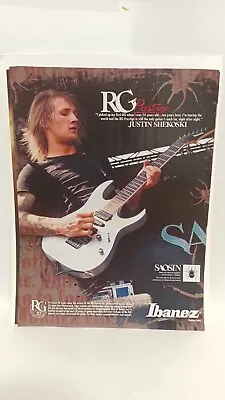 Ibanez Rg Prestige Guitars  Saosin Promo Ad. Ibanez  11x8.5   - Print Ad.  7 • $5.56
