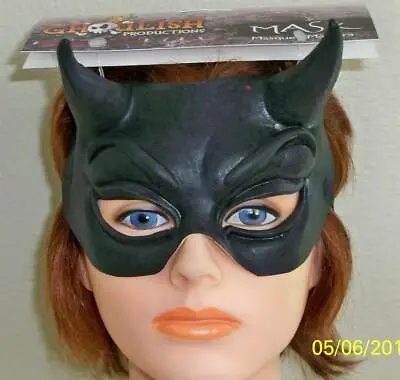 $12.97 • Buy Black Devil Demon Gothic Evil Half Latex Mask Halloween Costume Tb25002b