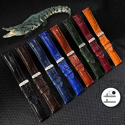 Real Alligator Leather Watch Strap Genuine Crocodile Watch Bands Quick Release • $35.99