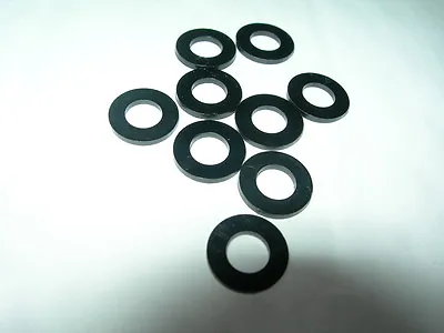 M3 M4 M5 M6 M8 M10 M12 M14 M16 FLAT BLACK FORM A GRADE 66 NYLON(Plastic) Washers • £4.49