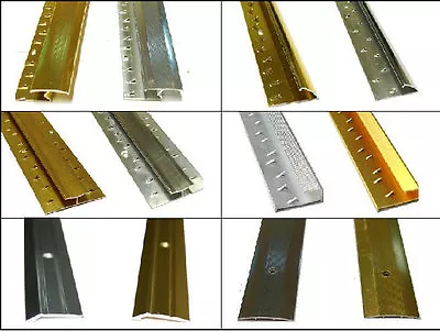 £6.94 • Buy Carpet And Flooring Door Bars Threshold Trims Metal Strips Z Bars Naplock Edge