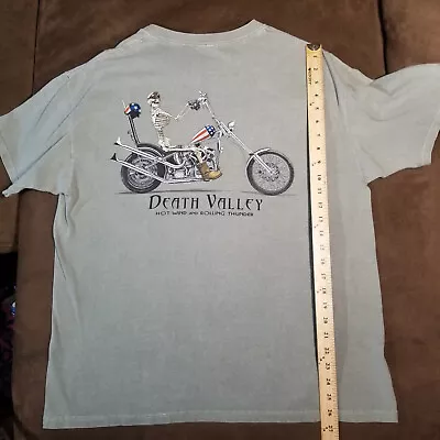 Vtg Death Valley Motorcycle T-shirt Easy Rider Chopper Anvil Tag Xl • $14.95