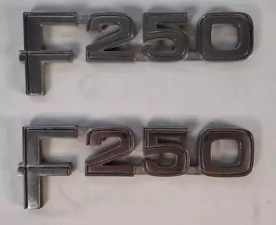 Chrome OEM Vintage Metal Fender Emblem 1973-1977 Ford F-250 7  Emblem LH RH • $25