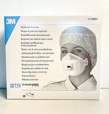 3m Aura Ffp3 Valved Particulate Disposable Face Mask Respirator Pack Of 10 • £12.99