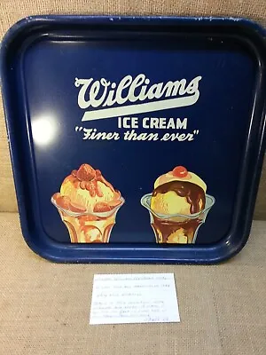 Vintage Original Williams Quality Ice Cream Serving Tray In Very Nice Condition • $74.95