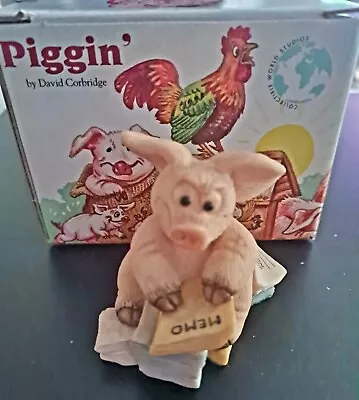 Piggin Paperwork Pig By David Corbridge 1998 Collectable Figurine  • £7