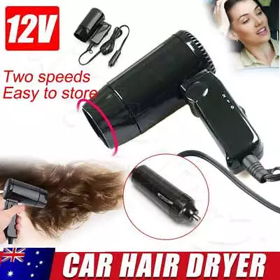 12V Portable Car Caravan Hairdryer Hair Dryer Dry Glass Window Defroster Camping • $28.99