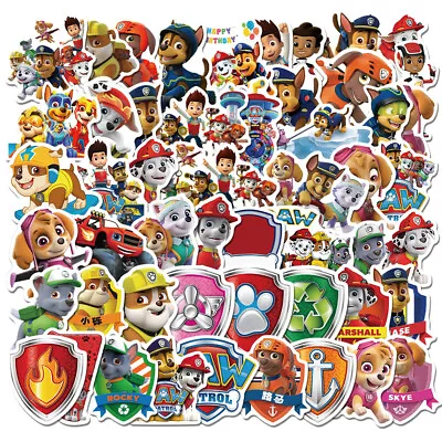 50pcs PAW Patrol Cartoon Characters Stickers Bomb Vinyl Laptop Skateboard Kids • $2.99