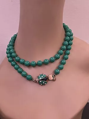 J Crew Lady Bug Green Beads Necklace  • $19.99