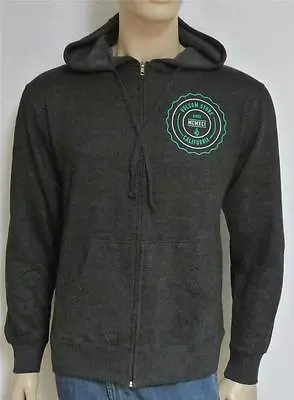 Volcom Stone California Mens Charcoal Gray Fleece Zip Up Hoodie New NWT • $39.99