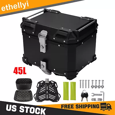 45L Motorcycle Top Case Tail Box Waterproof Luggage Scooter Trunk Storage U8A2 • $92.99