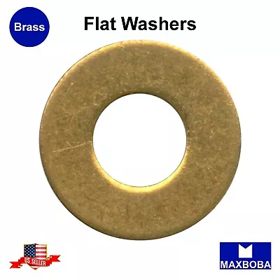 Pack Of 2/5/10/20 Pcs Of Flat Washers #4 #10 1/4  Brass • $2.99