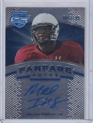 2012 Press Pass FanFare Blue #FF-MI Melvin Ingram 087/199 RC AUTO CHARGERS • $4