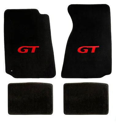 NEW! 1994 - 2004 Mustang Black Carpet Floor Mats With GT Logo RED Set 4 • $149.90