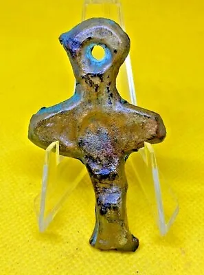 £0.01 • Buy Rare Ancient Bronze Cross Pendant Early Medieval Viking Kievan Rus 9 - 10c Ad