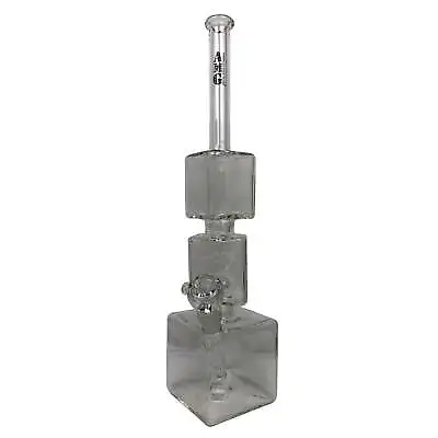 AMG Glass Massive 19 Inch Triple Cube Glass Bong Water Pipe • $171.99