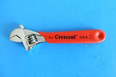 Crescent 4 /100mm Chrome Adjustable Wrench W/Grip AC14C Made In USA • $16.99